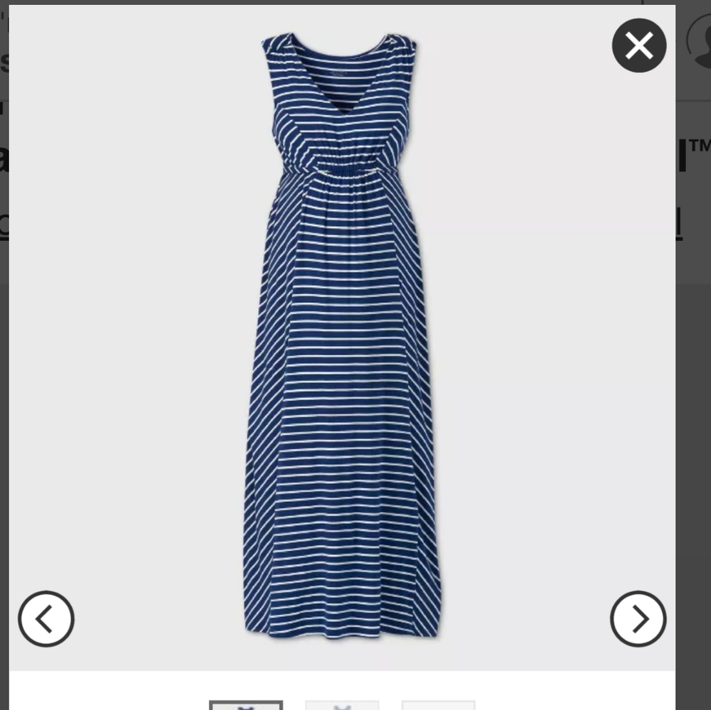 New Stripes tank sleeveless maternity summer dress